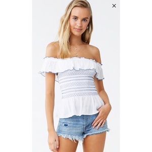 Gauze Off the Shoulder Top Large